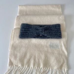 Like New beautiful Cashmere & Wool Scarf and Cashmere Head Band